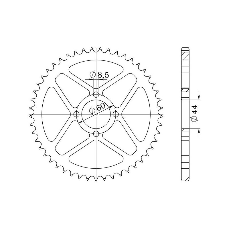 CORONA S AC P428-D41 SGR - SPROCKETS  YAMAHA DT MX-S 80 83/84