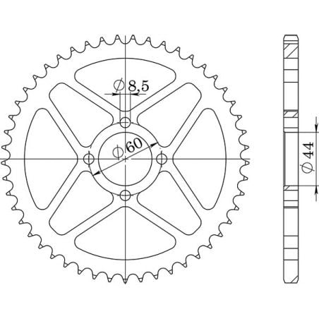 CORONA S AC P428-D41 SGR - SPROCKETS  YAMAHA DT MX-S 80 83/84