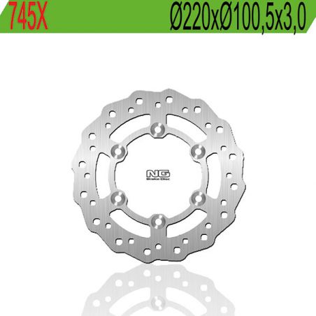 DISCO FRENO ANT. NG 745X YAMAHA YZ 19/16 RA (4LB1/4LB3/4LB5/4LB7/4LB9/4LBB/4LC7/4LC8) 80 94/01
