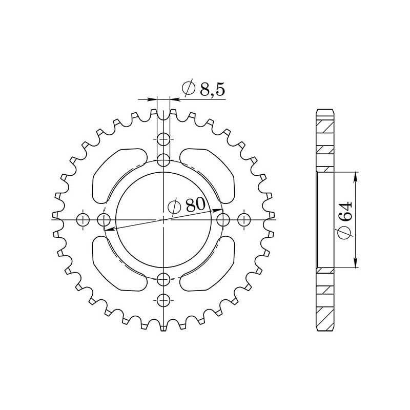 CORONA S AC P420-D36 SGR - SPROCKETS  YAMAHA YB E 100 80/94