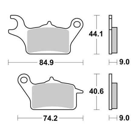 PASTIGLIA FRENO ANT. DX SBS 223HF YAMAHA MWS Tricity 125 17/21