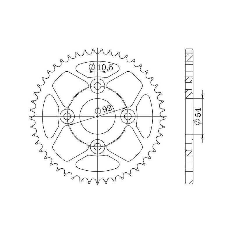 CORONA S AC P428-D46 SGR - SPROCKETS  YAMAHA RD LC1 125 82/85