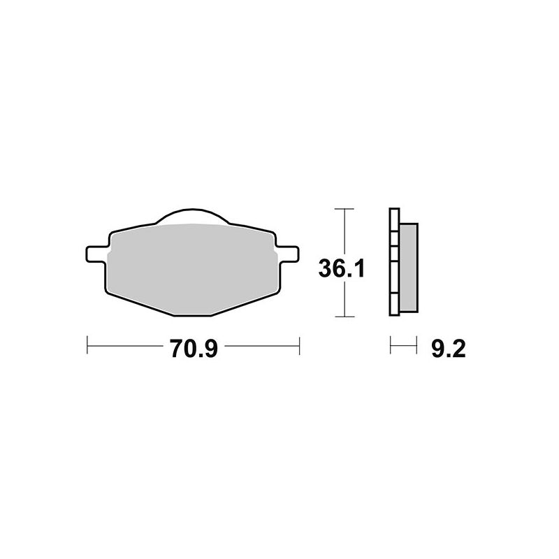 PASTIGLIA FRENO POST. SBS 107HM YAMAHA TDR R (4GW/4GX) 125 93/03