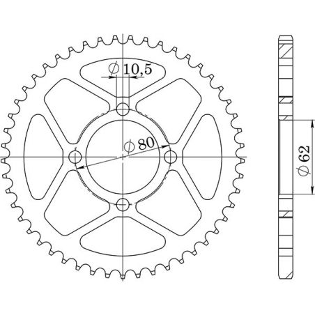 CORONA S AC P428-D49 SGR - SPROCKETS  YAMAHA TT R 125 02/04