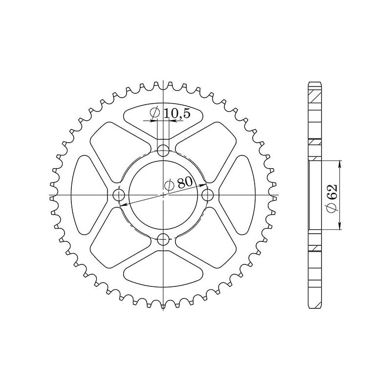 CORONA S AC P428-D54 SGR - SPROCKETS  YAMAHA TT R L 125 02/04