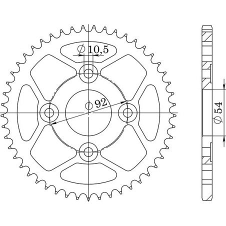 CORONA S AC P428-D45 SGR - SPROCKETS  YAMAHA TZR 125 88/93