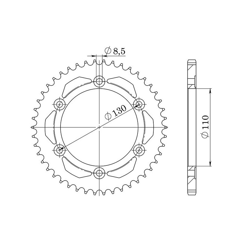CORONA S AC P428-D46 SGR - SPROCKETS  YAMAHA TZR R 125 94/96