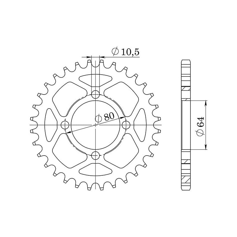 CORONA S AC P520-D32 SGR - SPROCKETS  YAMAHA YFM Grizzly 125 04/12