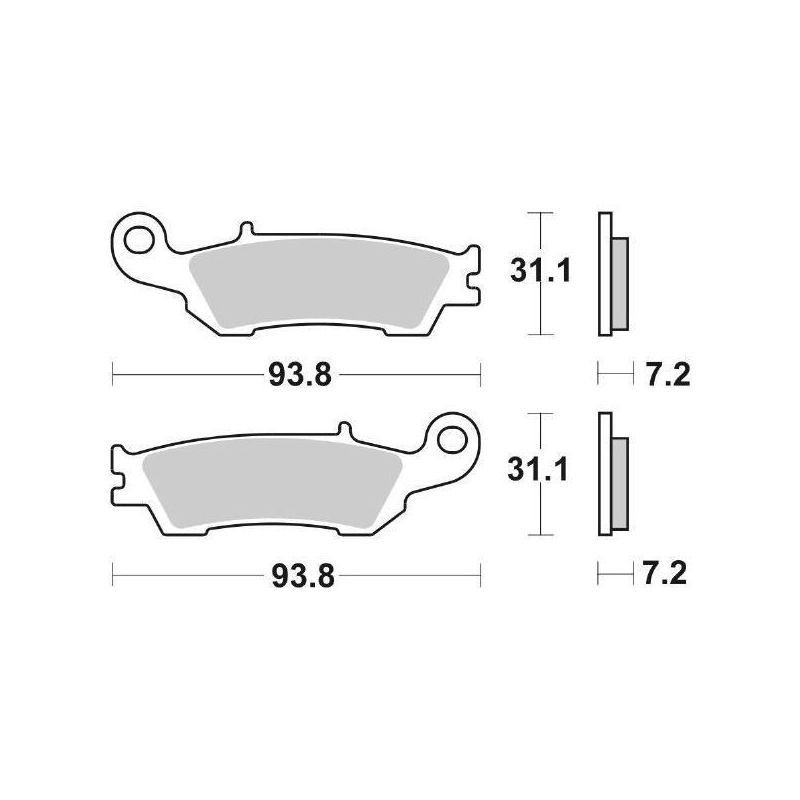 PASTIGLIA FRENO ANT. SBS 840CS YAMAHA YZ 125 22/22