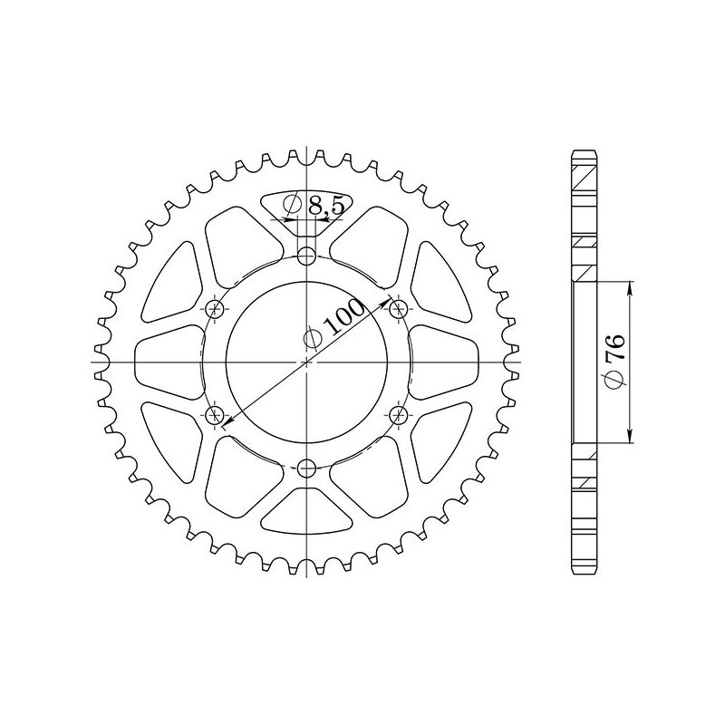 CORONA S AC P428-D48 SGR - SPROCKETS  YAMAHA YZF R 50TH 125 12/12