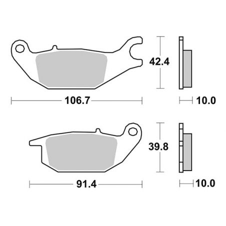 PASTIGLIA FRENO POST. SBS 225HF YAMAHA MWS Tricity 150 16/18