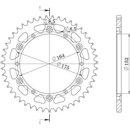 CORONA S AL P520-D44 SGR - SPROCKETS  YAMAHA IT 200 84/86