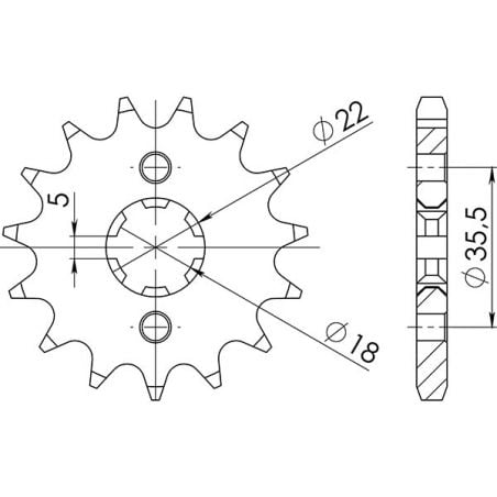 PIGNONE S AC P428-D14 SGR - SPROCKETS  YAMAHA TW 200 95/15