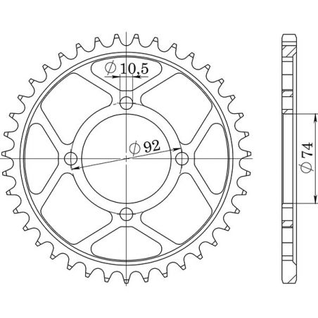 CORONA S AC P530-D39 SGR - SPROCKETS  YAMAHA RD DX C 250 76/76