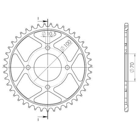CORONA S AC P530-D41 SGR - SPROCKETS  YAMAHA RD LC (4L1/B738) 250 80/85