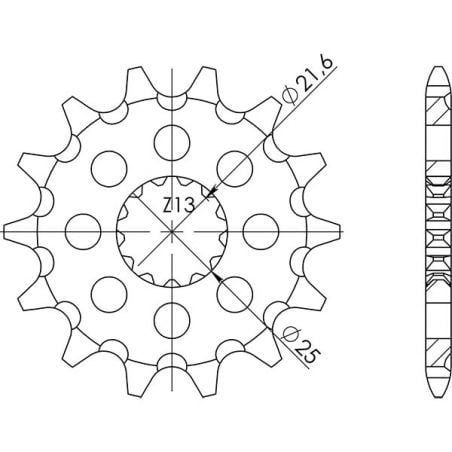 PIGNONE S AC P520-D14 SGR - SPROCKETS  YAMAHA TDR 250 88/92