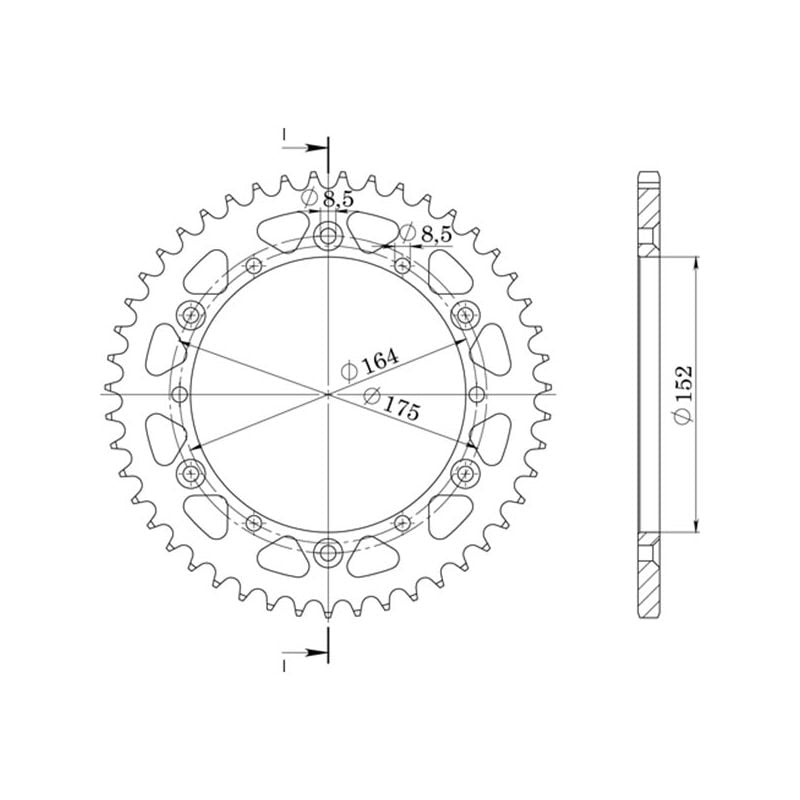 CORONA S AL P520-D44 SGR - SPROCKETS  YAMAHA TT R 250 96/99
