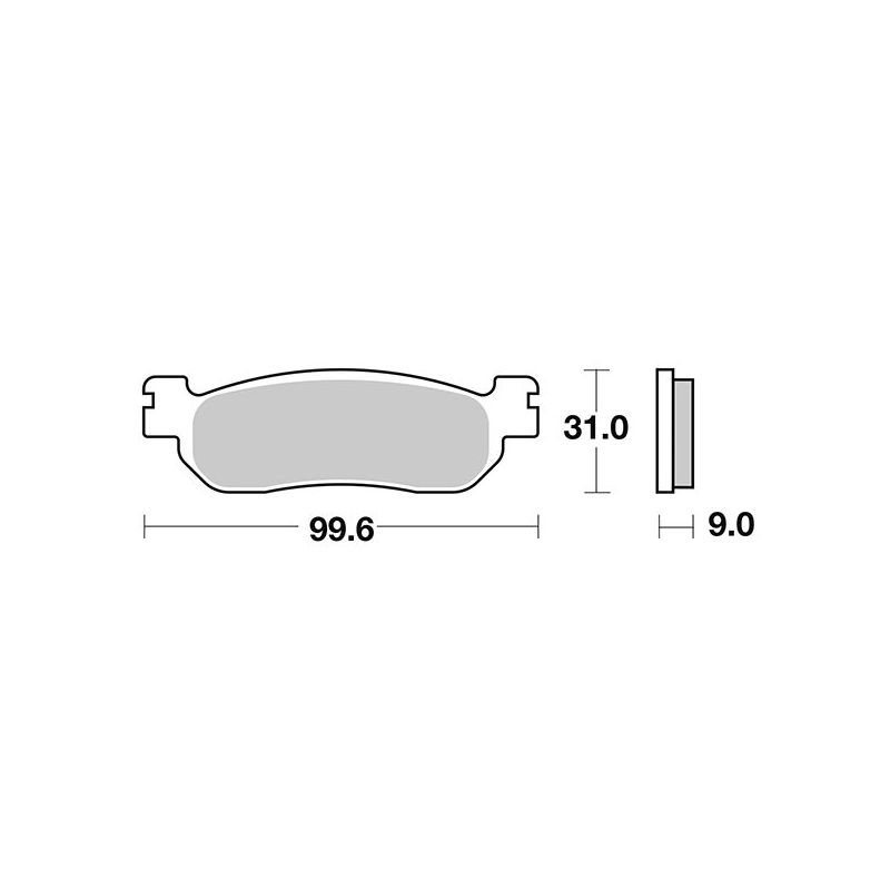 PASTIGLIA FRENO POST. SBS 155HM YAMAHA VP X City 250 07/15