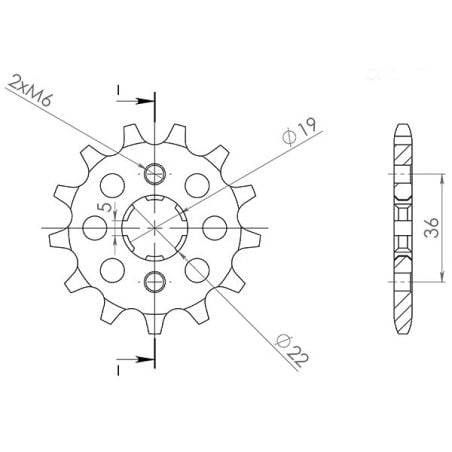 PIGNONE S+2 AC P520-D13 SGR - SPROCKETS  HONDA TRX EX Sportrax (TE190) 300 00/09