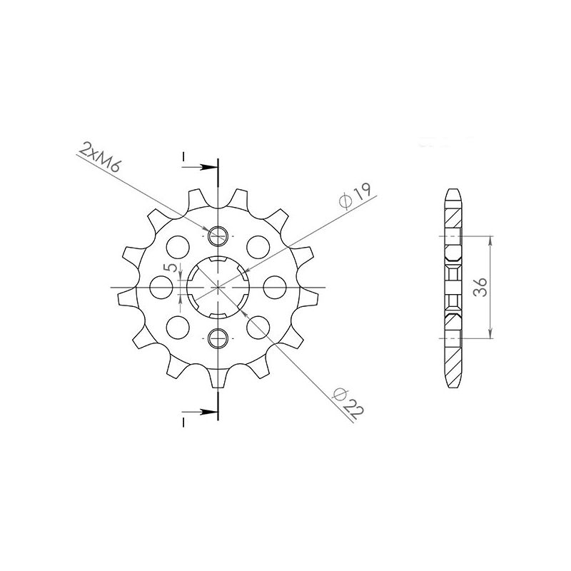 PIGNONE S+2 AC P520-D13 SGR - SPROCKETS  HONDA TRX EX Sportrax (TE190) 300 99/10