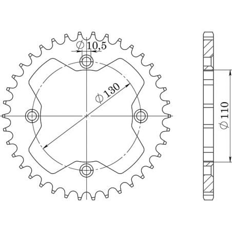 CORONA S AC P520-D38 SGR - SPROCKETS  HONDA TRX EX Sportrax (TE190) 300 99/10