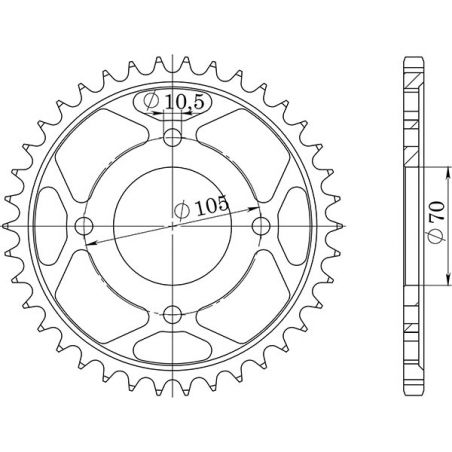 CORONA S AC P530-D38 SGR - SPROCKETS  HONDA CB F/F1 Four 350 72/74