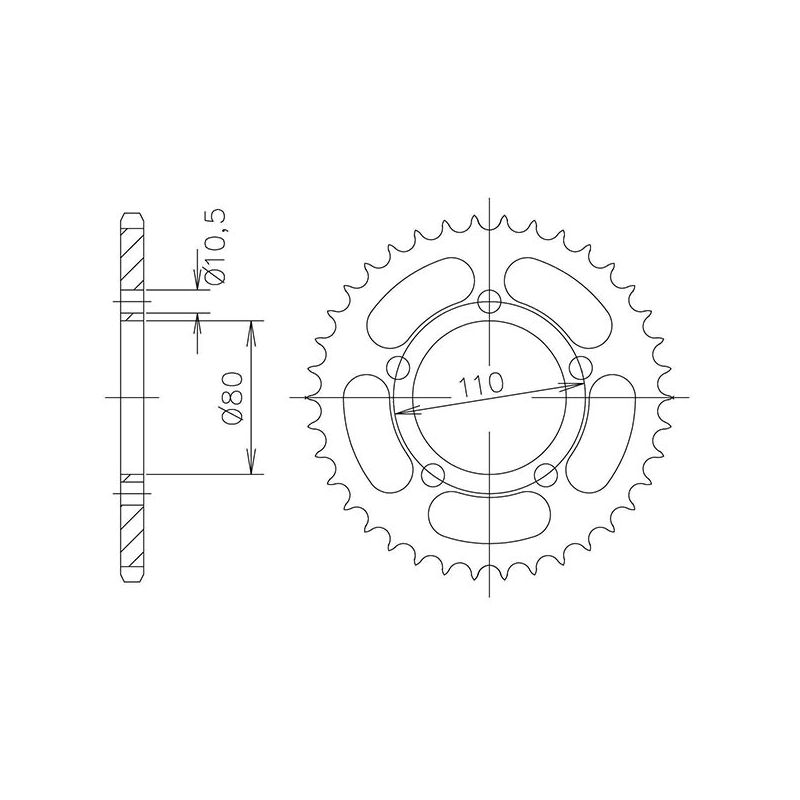 CORONA S AC P520-D36 SGR - SPROCKETS  HONDA CB N Euro 400 83/83