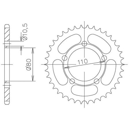 CORONA S AC P520-D36 SGR - SPROCKETS  HONDA CB N Euro 400 83/83
