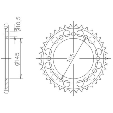 CORONA S AC P525-D45 SGR - SPROCKETS  HONDA VFR R (NC21/NC24) 400 87/89