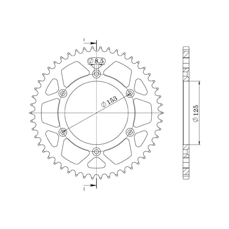 CORONA S AL P520-D45 SGR - SPROCKETS  HONDA XR R 400 96/04