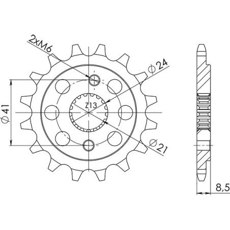 PIGNONE S+2 AC P520-D15 SGR - SPROCKETS  HONDA XR R 400 96/04