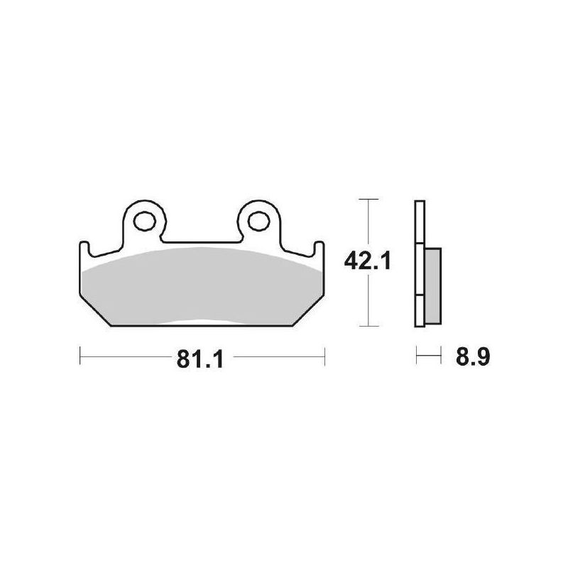 PASTIGLIA FRENO ANT. DX-SX SBS 593HS HONDA CB S (PC17) (44CV) 450 86/90