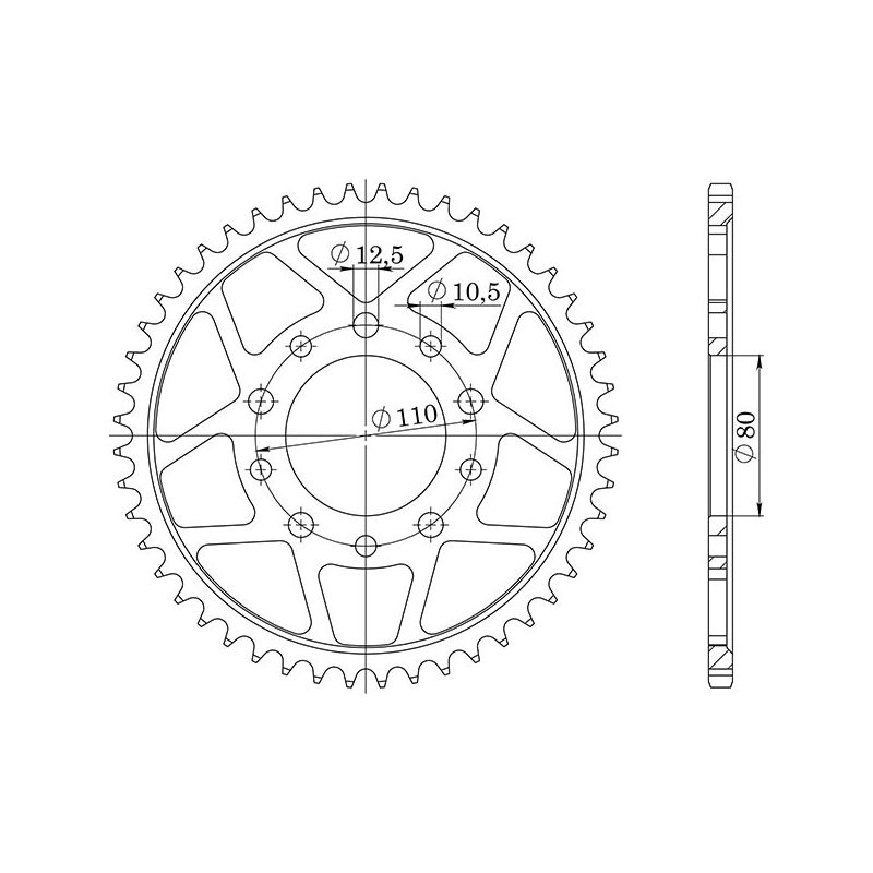 CORONA S AC P530-D36 SGR - SPROCKETS  HONDA CB SC Nighthawk (PC05) 450 84/86