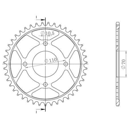 CORONA S AC P530-D36 SGR - SPROCKETS  HONDA CB T Hawk (PC05) 450 82/82