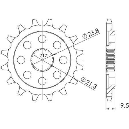 PIGNONE S AC P520-D15 SGR - SPROCKETS  HONDA TRX R Sportrax (R4/R9) 450 04/05