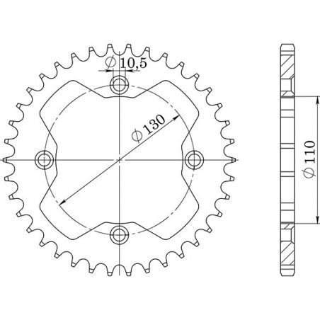 CORONA S AC P520-D38 SGR - SPROCKETS  HONDA TRX R Sportrax (R4/R9) 450 04/05