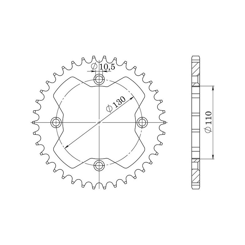 CORONA S AC P520-D38 SGR - SPROCKETS  HONDA TRX R Sportrax (R4/R9) 450 06/09