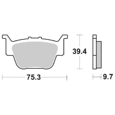 PASTIGLIA FRENO POST. SBS 813RSI HONDA TRX R Sportrax (R4/R9) 450 04/09