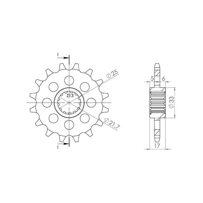 PIGNONE S AC P520-D15 SGR - SPROCKETS  HONDA CB F (PC45A) 500 13/16