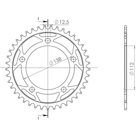 CORONA S AC P520-D41 SGR - SPROCKETS  HONDA CB FA ABS (PC45B/PC58A/PC63A) 500 13/21