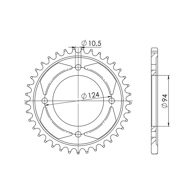 CORONA S AC P530-D34 SGR - SPROCKETS  HONDA CB Four (K0/K1/K2/K3) 500 71/79