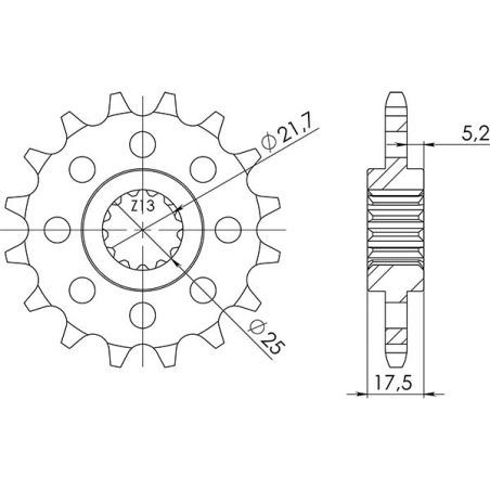 PIGNONE S AC P525-D15 SGR - SPROCKETS  HONDA CB/CB S (PC26/PC32) 500 94/03