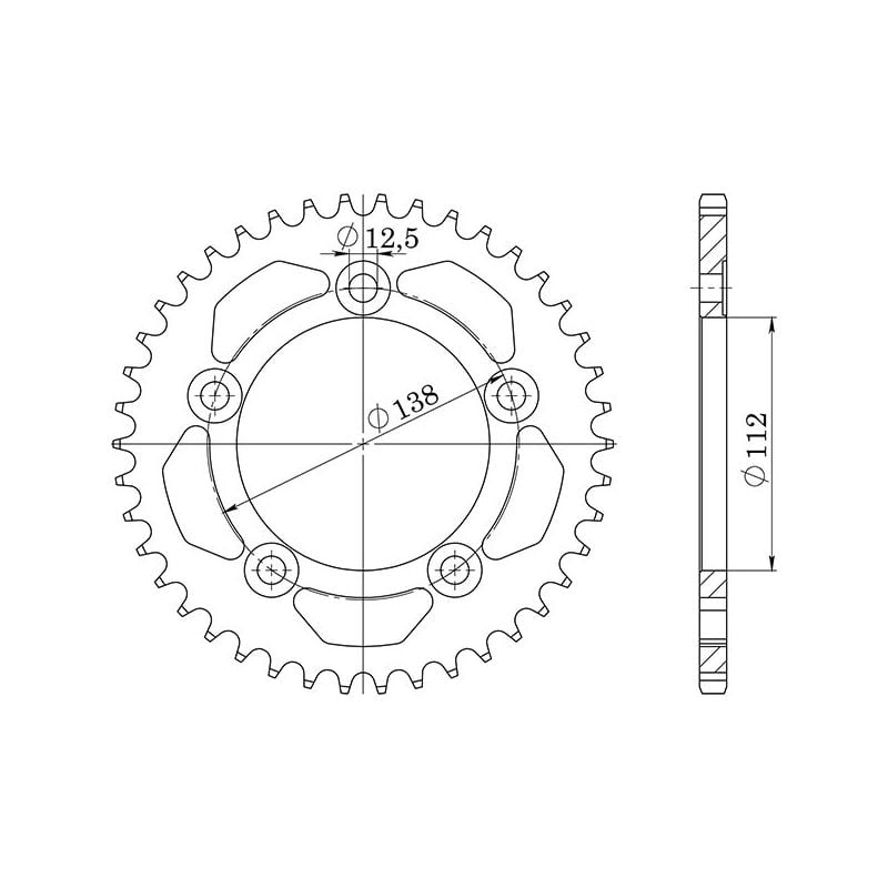 CORONA S+2 AC P525-D43 SGR - SPROCKETS  HONDA CBF (PC39) 500 04/06