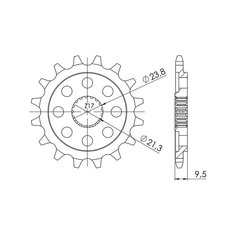 PIGNONE S AC P520-D14 SGR - SPROCKETS  HONDA CR R (PE02) 500 92/00