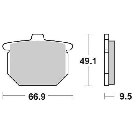 PASTIGLIA FRENO ANT. DX-SX SBS 517HF HONDA CX C (PC01) 500 79/81