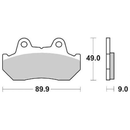 PASTIGLIA FRENO ANT. DX-SX SBS 127HF HONDA CX E (PC06) 500 82/82