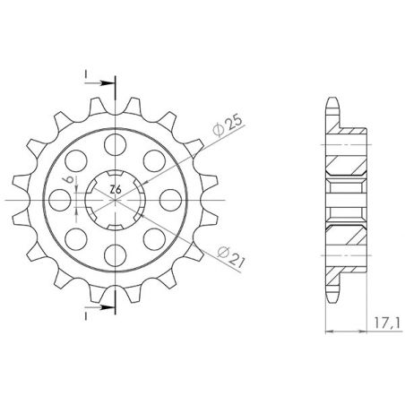 PIGNONE S AC P530-D15 SGR - SPROCKETS  HONDA VF C V30 Magna (PC13) 500 84/85