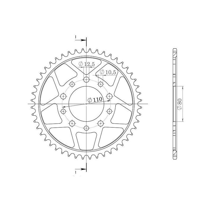 CORONA S+2 AC P530-D45 SGR - SPROCKETS  HONDA VF F Interceptor (PC12) 500 83/84