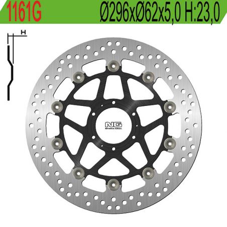 DISCO FRENO ANT. DX-SX NG 1161G HONDA CB F Hornet (PC34) 600 98/99
