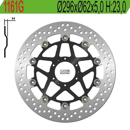 DISCO FRENO ANT. DX-SX NG 1161G HONDA CB F Hornet (PC34) 600 98/99